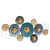 Circle Design Metal Wall Art With LED - top_view