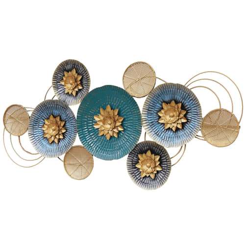 Circle Design Metal Wall Art With LED
