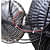 Circle Design Metal Wall Art With LED - left_view