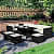 Tauras Black Wicker Patio Set With Table - photo