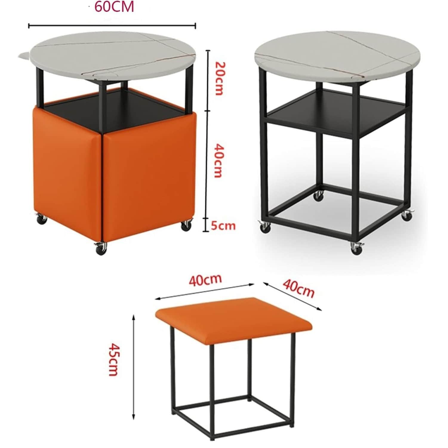 Zoetrope 5 in 1 Stackable Cube Dining Set - top_view