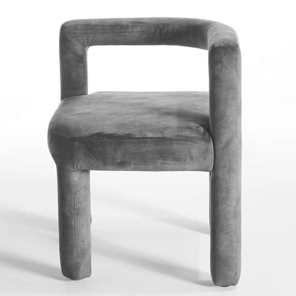 Oriel Modern Chair in Velvet - top_view