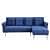 Argo LHS L Shape 5 Seater Velvet Sofa - front_view