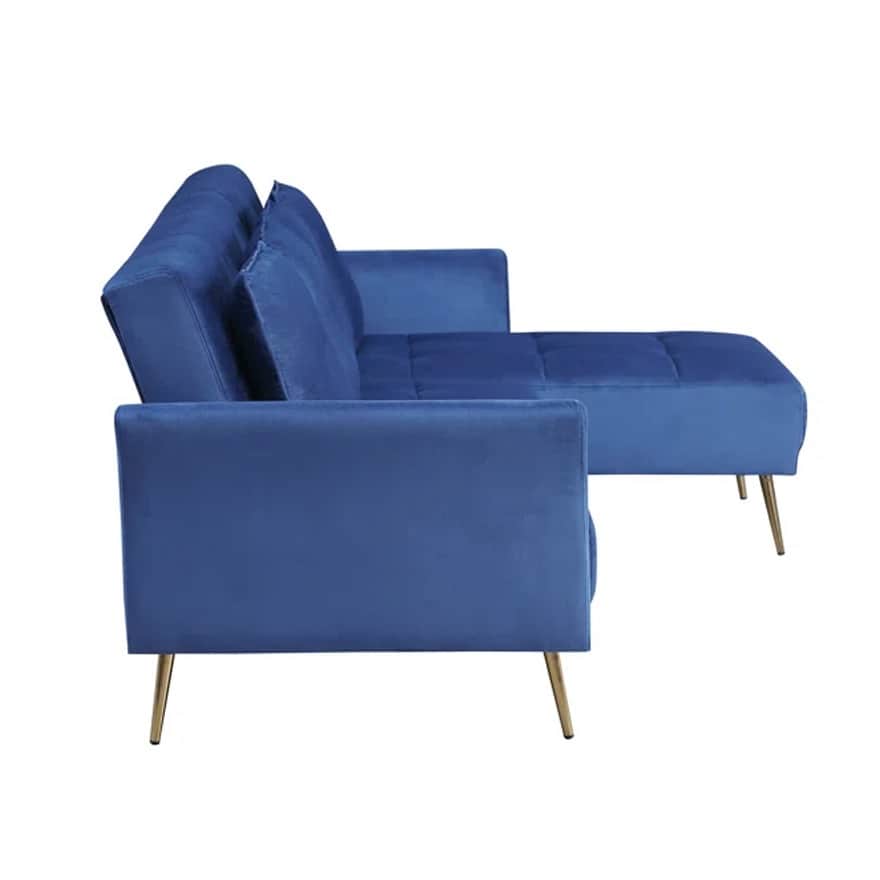 Argo LHS L Shape 5 Seater Velvet Sofa - rear_view