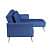 Argo LHS L Shape 5 Seater Velvet Sofa - rear_view