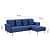 Argo LHS L Shape 5 Seater Velvet Sofa - left_view