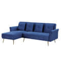Argo RHS L Shape 5 Seater Velvet Sofa - top_view