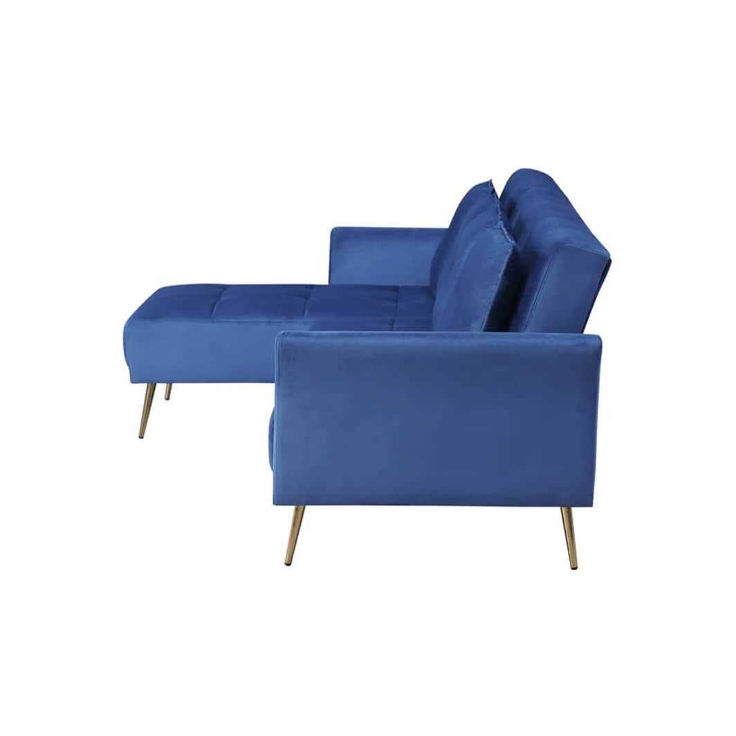 Argo RHS L Shape 5 Seater Velvet Sofa - rear_view