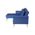 Argo RHS L Shape 5 Seater Velvet Sofa - rear_view