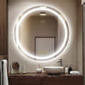 Round Bathroom LED Mirror with 3 Colored Lights (18*18 inch) - top_view