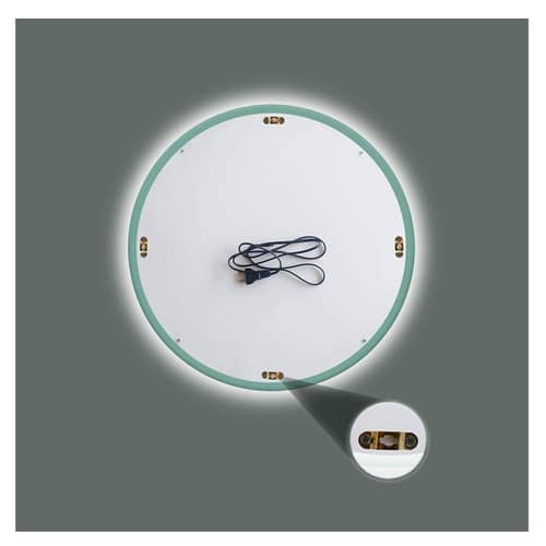 Ness Round Bathroom LED Mirror with 3 Colored Lights (18*18 inch)