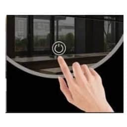 Ness Round Bathroom LED Mirror with 3 Colored Lights (18*18 inch) - top_view