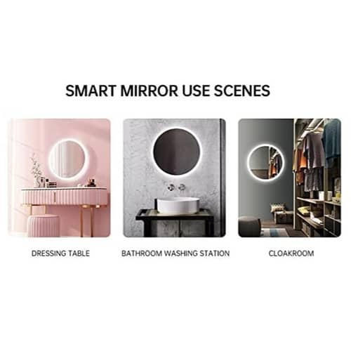 Ness Round Bathroom LED Mirror with 3 Colored Lights (18*18 inch)