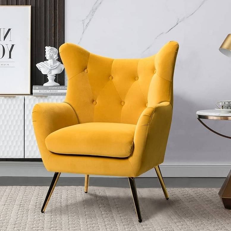 Tokyo Wing Chair In Yellow Color