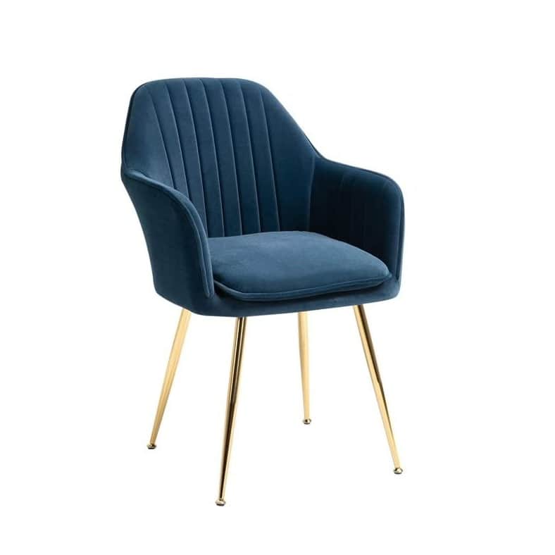 Berlin Velvet Modern Arm Chair - front_view