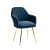 Berlin Velvet Modern Arm Chair - front_view
