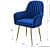Gabardine Modern Velvet Fabric Chair - front_view