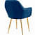 Gabardine Modern Velvet Fabric Chair - rear_view