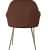 Clint Stylish Velvet Fabric Arm Chair (Brown) - rear_view