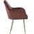 Clint Stylish Velvet Fabric Arm Chair (Brown) - right_view