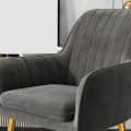 Berlin Modern Velvet Arm Chair - top_view
