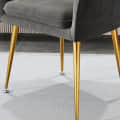 Berlin Modern Velvet Arm Chair - bottom_view