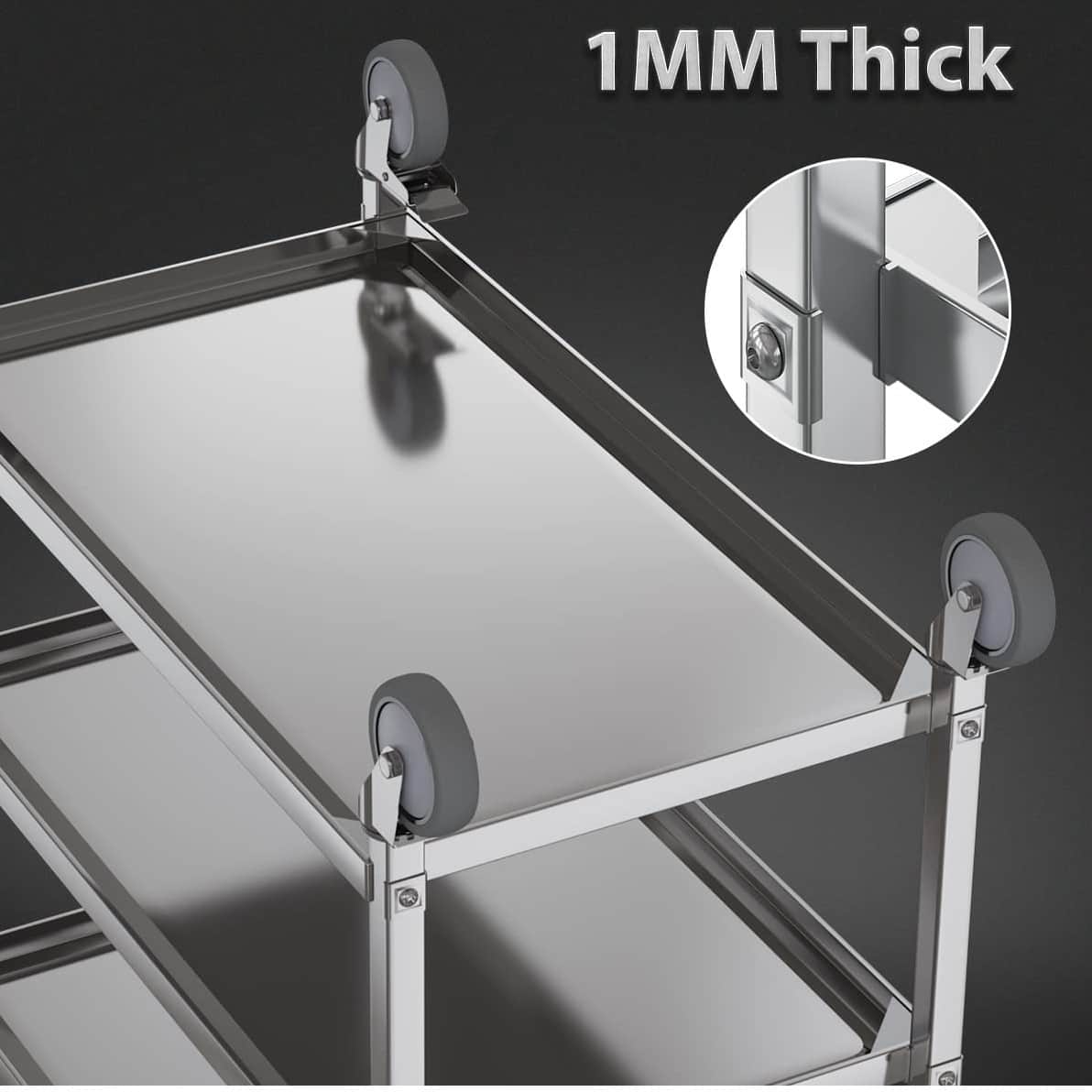 3 Shelf Bar Trolly - top_view