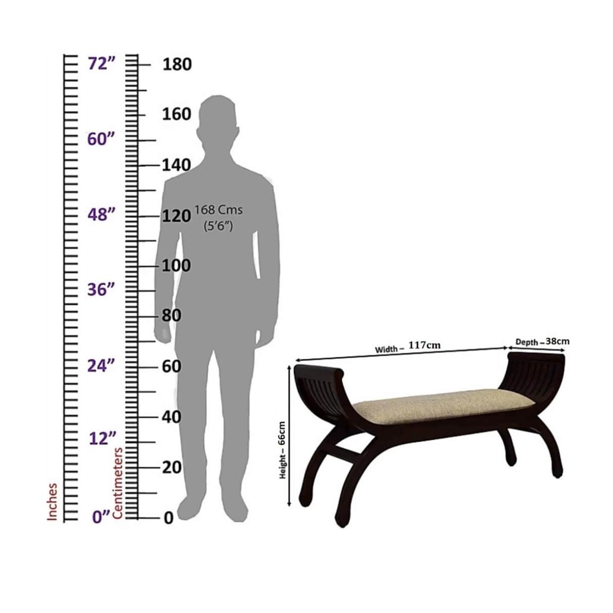 Crocus 2 Seater Bench - right_view