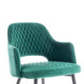 Clint Luxurious Green Velvet Arm Chair - top_view