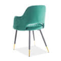 Clint Luxurious Green Velvet Arm Chair - rear_view
