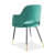 Clint Luxurious Green Velvet Arm Chair - rear_view