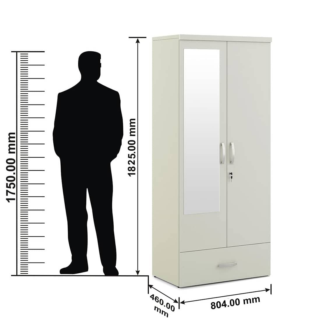 Raleigh Double Door Wardrobe In Engineered Wood