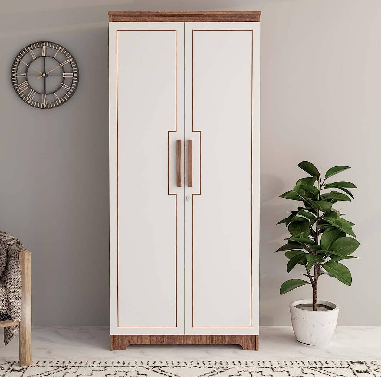 Raleigh Modern Double Door Wardrobe