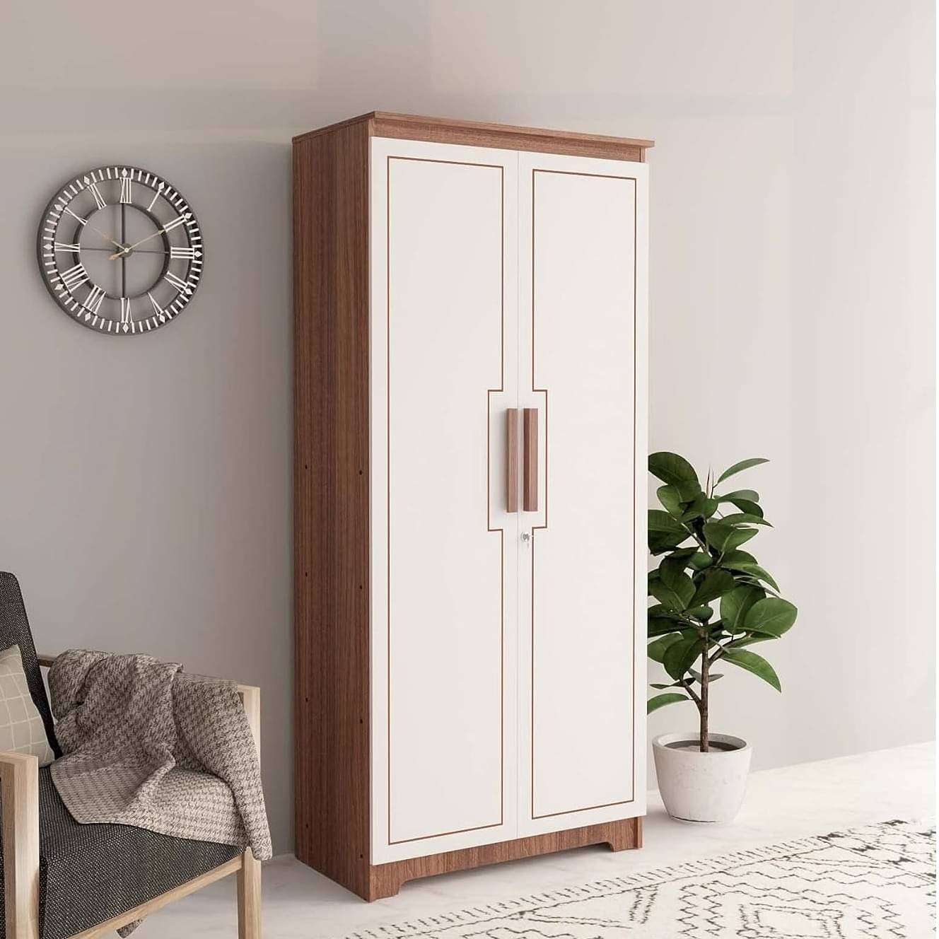 Raleigh Modern Double Door Wardrobe