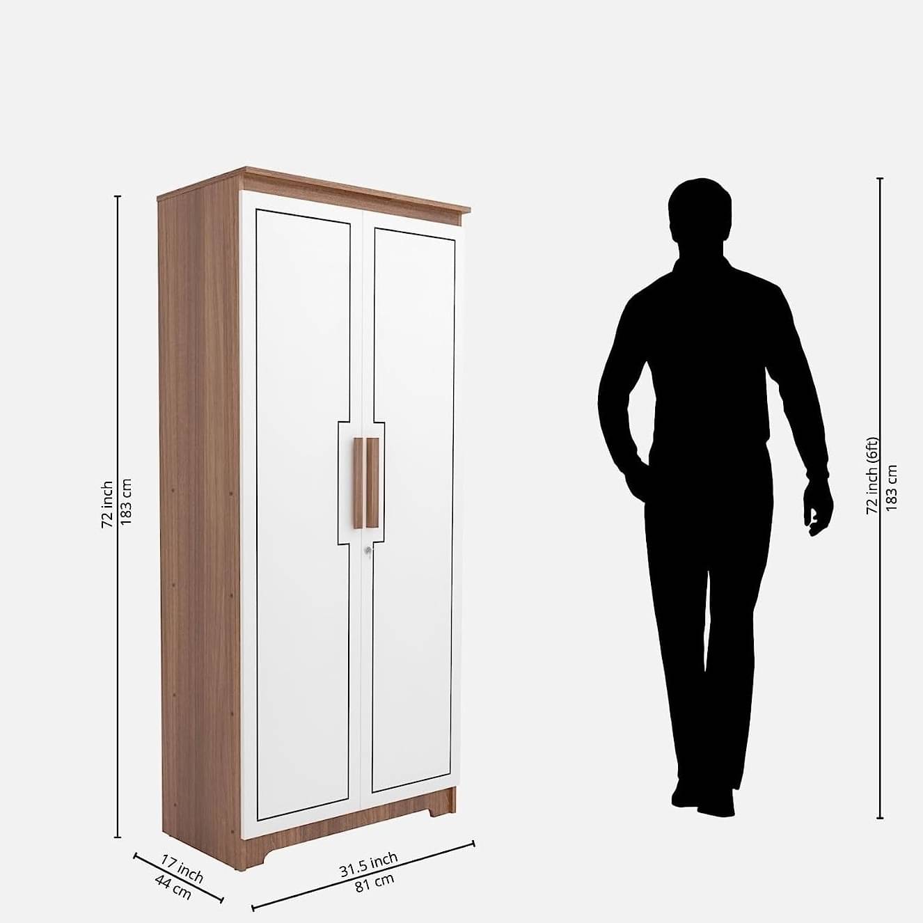 Raleigh Modern Double Door Wardrobe