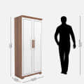 Raleigh Modern Double Door Wardrobe - top_view