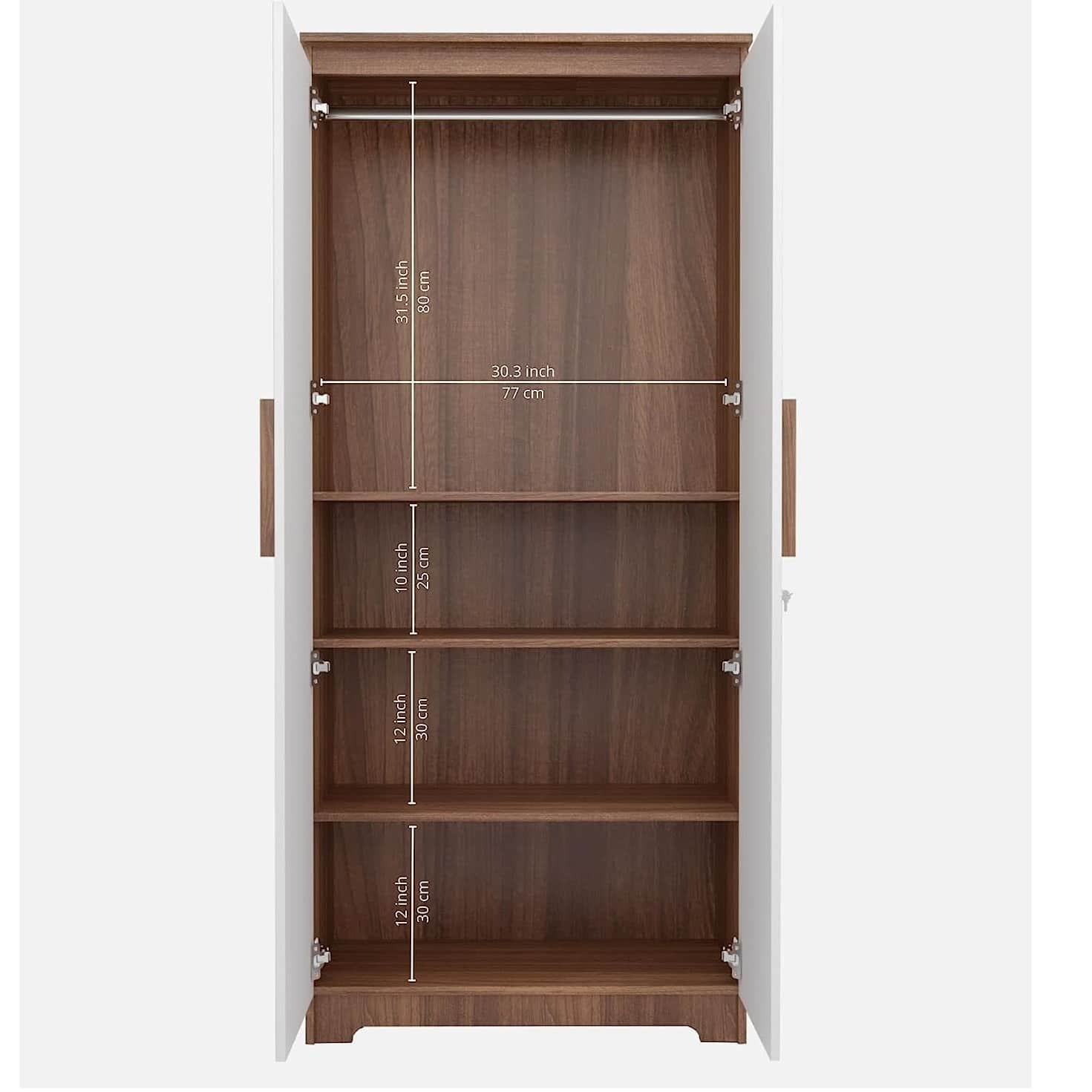 Raleigh Modern Double Door Wardrobe - rear_view