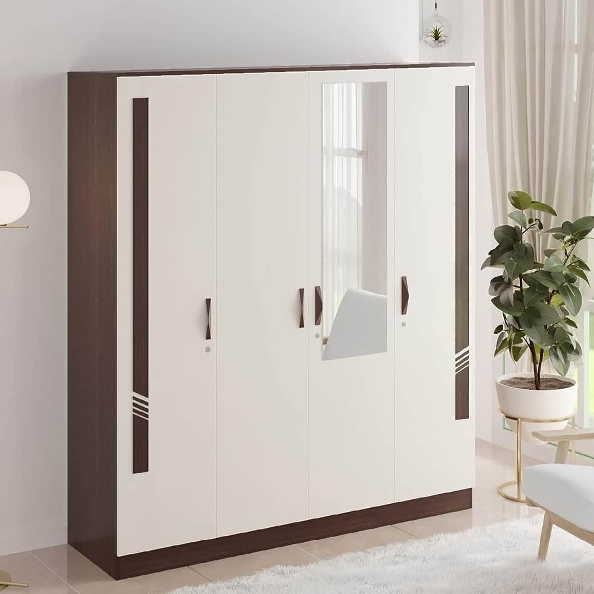 Orlando Four Door Wardrobe In Engineered Wood - front_view