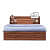 Huron Classic Style Queen Size Bed With Shelves - photo