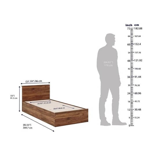 Crocus Single Size Engineered Wood Bed
