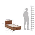 Crocus Single Size Engineered Wood Bed - top_view