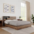 Exquisite King Bed With Headboard Storage (Wenge) - photo