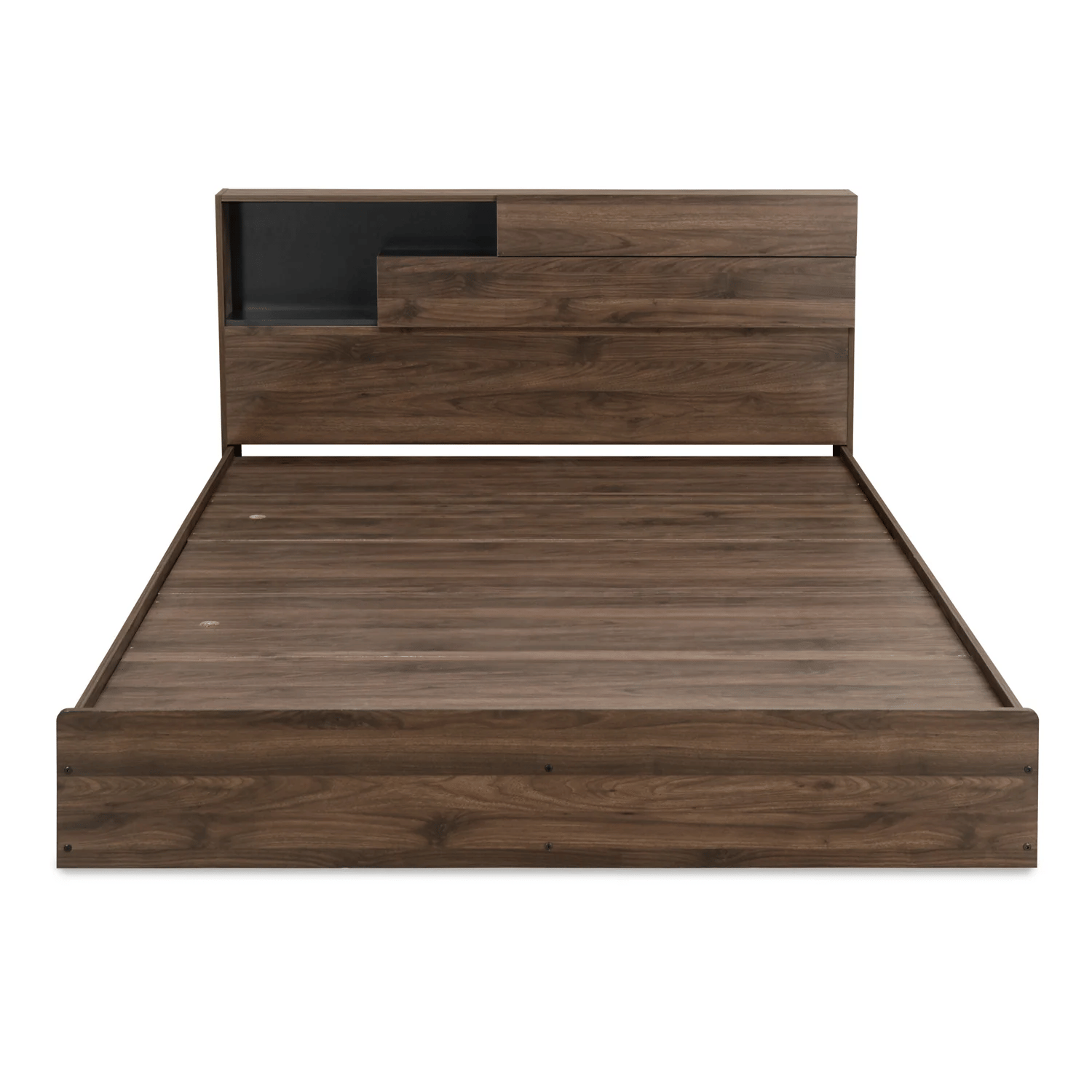 Exquisite King Bed With Headboard Storage (Wenge)