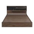 Exquisite King Bed With Headboard Storage (Wenge) - rear_view