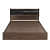 Exquisite King Bed With Headboard Storage (Wenge) - rear_view
