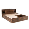 Huron Classic Style Queen Size Bed With Shelves - top_view