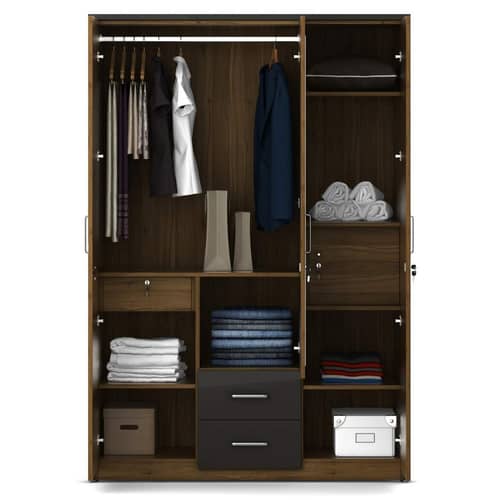 Sapporo Triple Door Engineered Wood Wardrobe