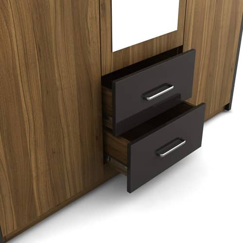 Sapporo Triple Door Engineered Wood Wardrobe