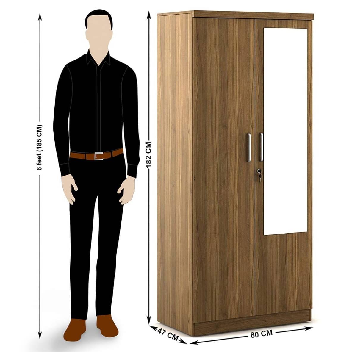 Catalina Double Door Engineered Wood Wardrobe