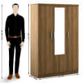 Catalina Triple Door Engineered Wood Wardrobe - front_view